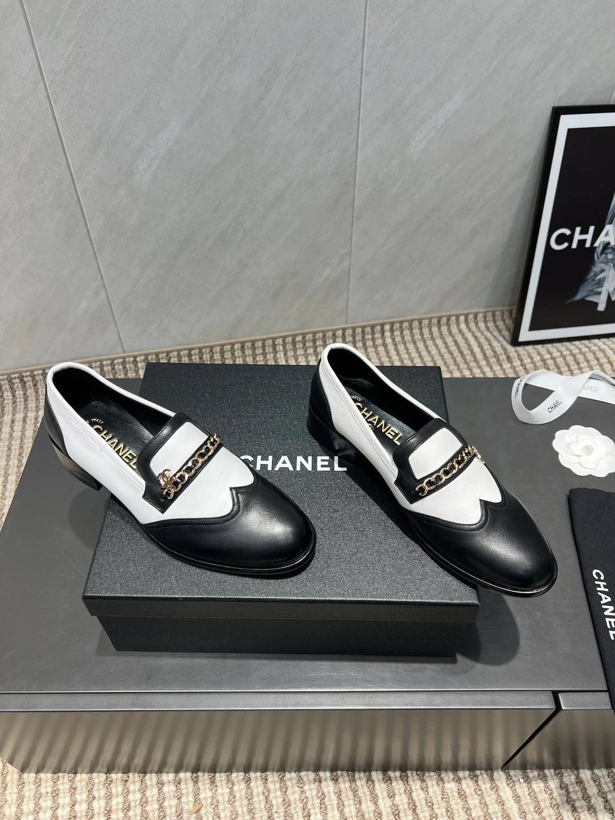 샤넬 골드 체인 로퍼