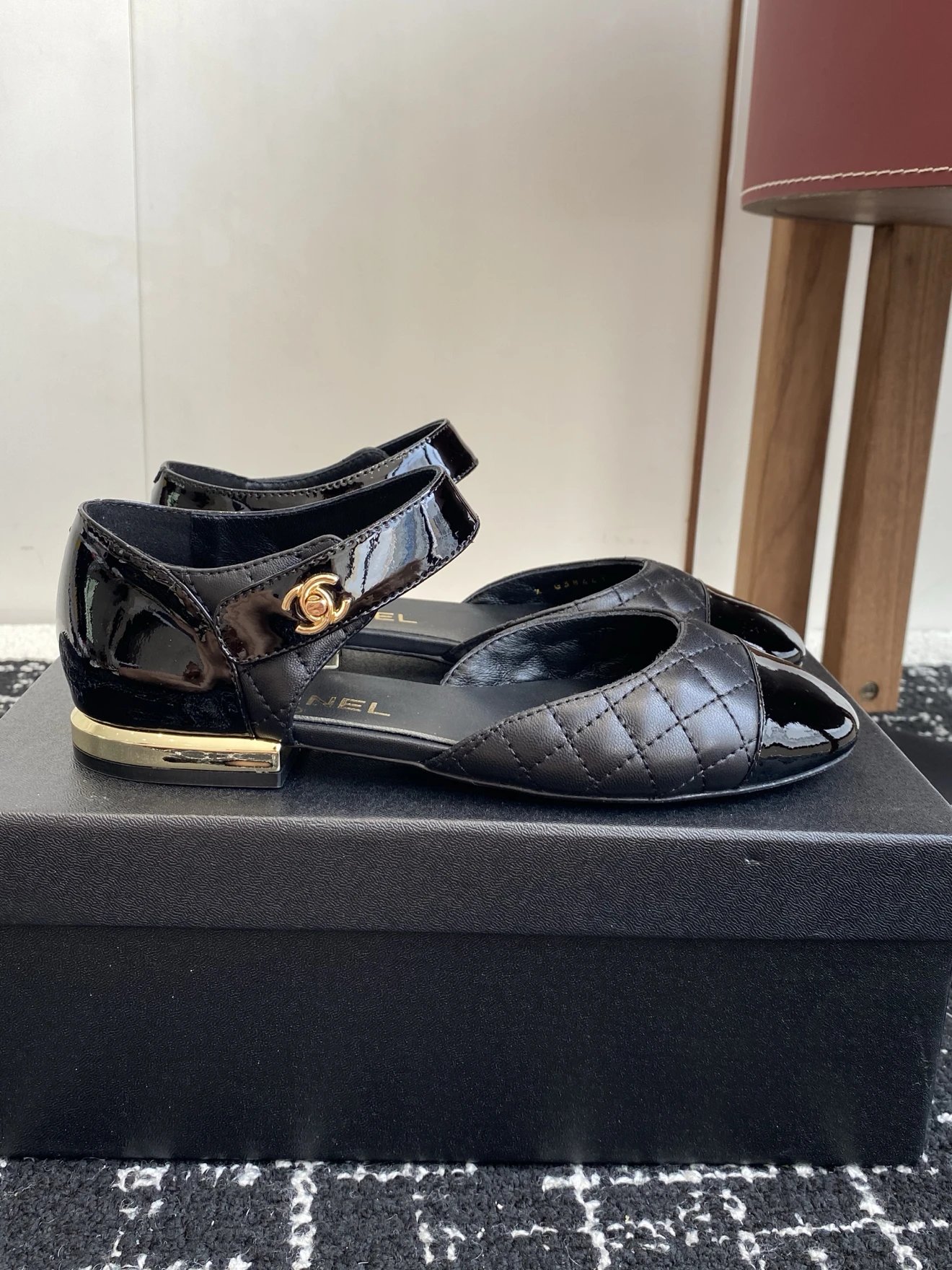 샤넬 턴락 메리제인 플랫 슈즈