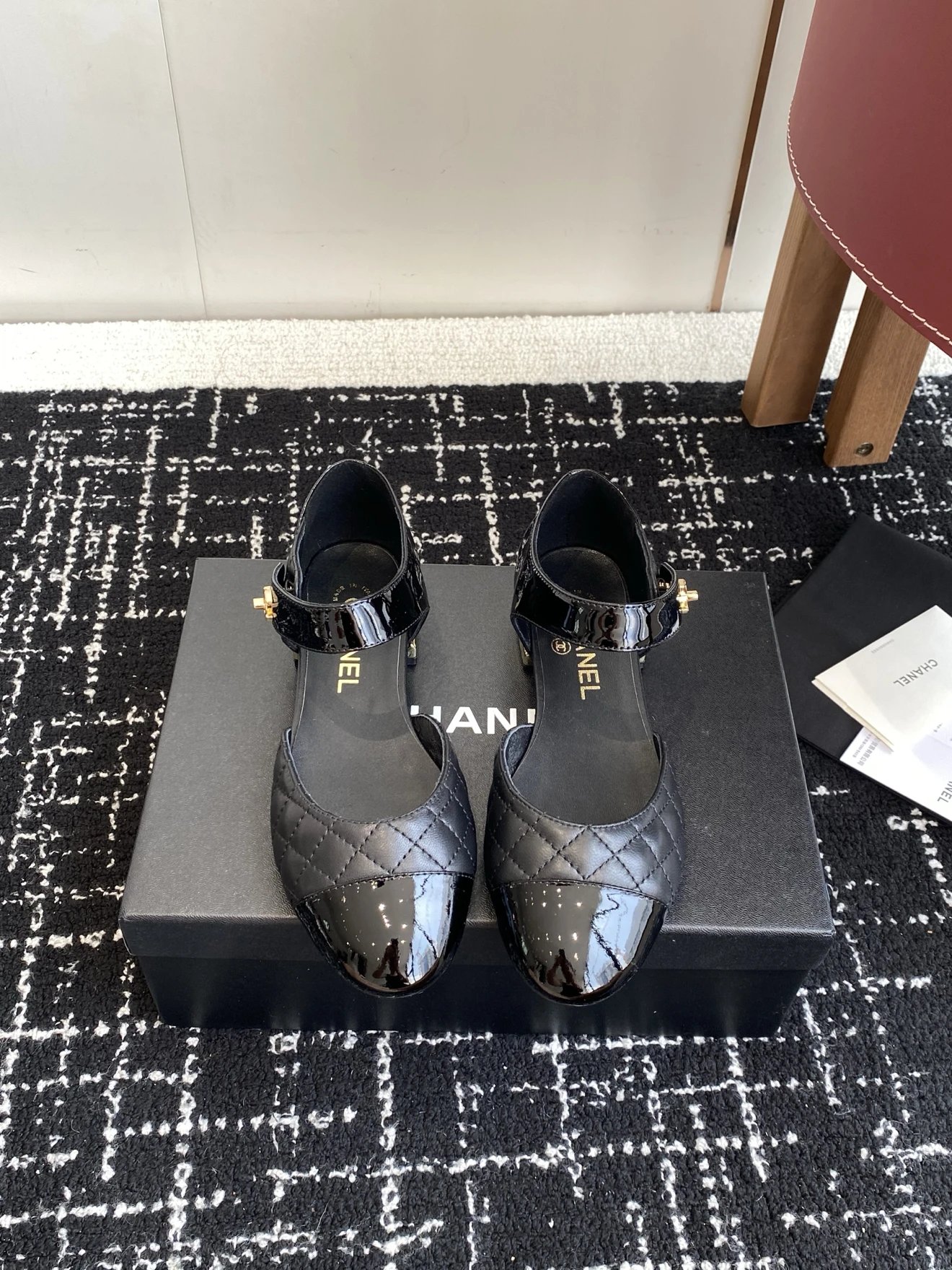 샤넬 턴락 메리제인 플랫 슈즈