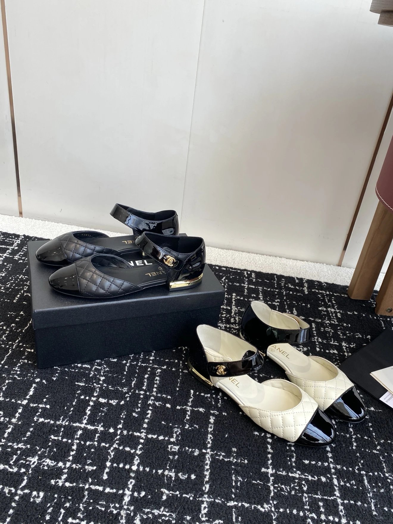 샤넬 턴락 메리제인 플랫 슈즈