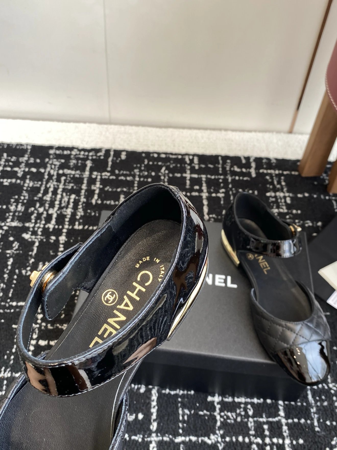 샤넬 턴락 메리제인 플랫 슈즈