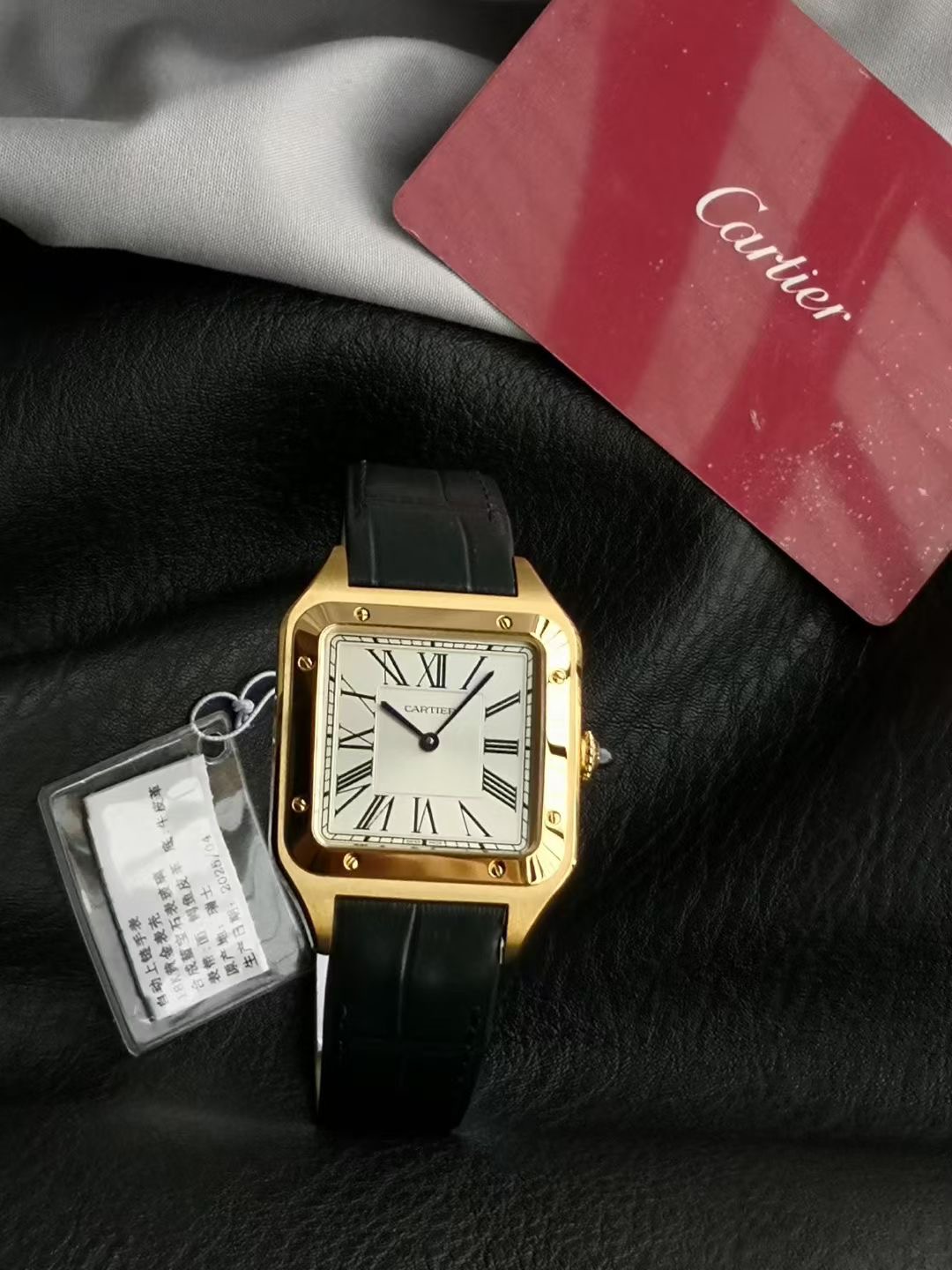 까르띠에 산토스 뒤몽 엑스트라 라지 골드