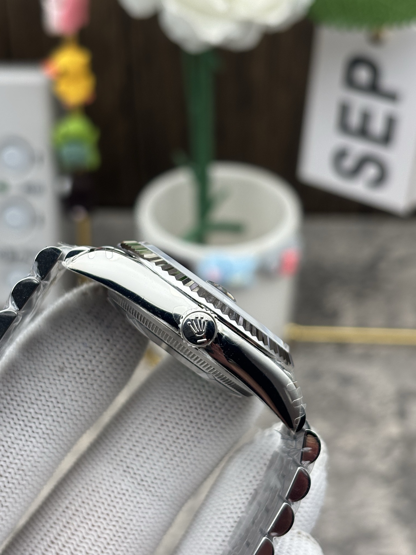 롤렉스 데이 저스트 브라이트 블루 쥬빌리