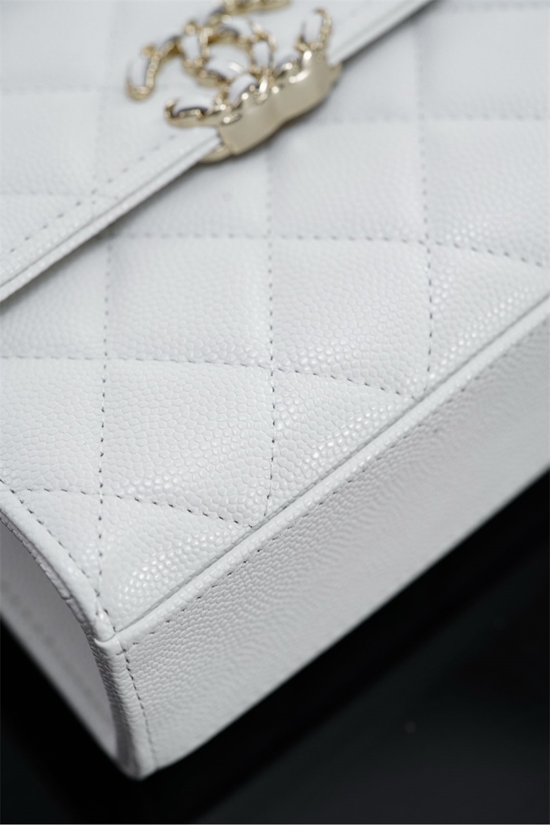 샤넬 25s 켈리 탑핸들 체인 크로스 백 화이트