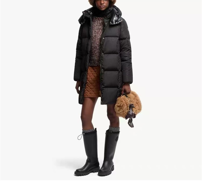 몽클레어 Litte 리뜨 스퀘어 퀼팅 후드 롱 다운 패딩 자켓