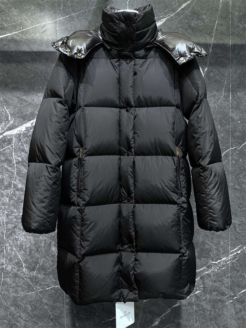 몽클레어 Litte 리뜨 스퀘어 퀼팅 후드 롱 다운 패딩 자켓