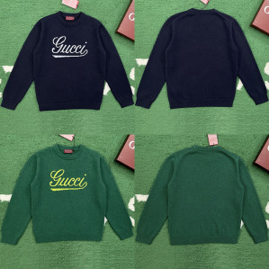 구찌 스크립트 인타르시아 니트 울 스웨터