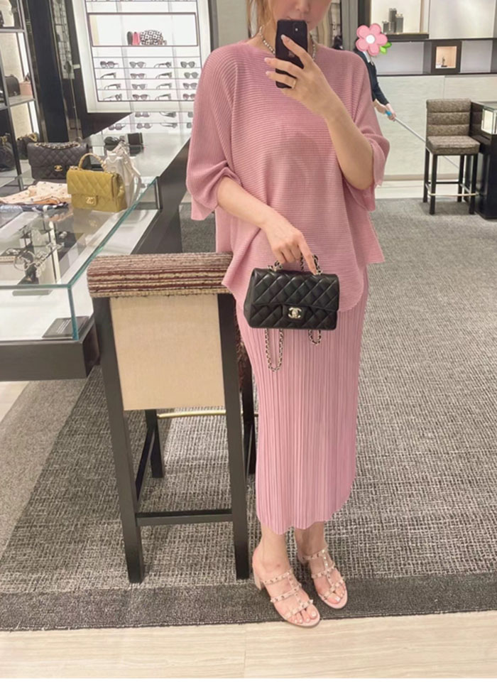 샤넬 23k 뉴미니 탑핸들 CC 클래식 플랩