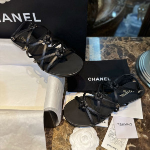 샤넬 23c 까멜리아 스트랩 샌들