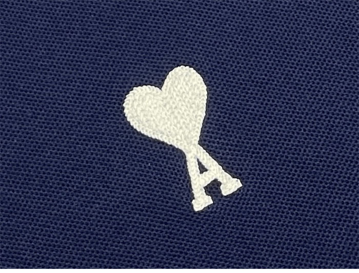 아미 드 꾀흐 화이트 하트 반소매 폴로 셔츠