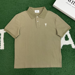 아미 드 꾀흐 화이트 하트 반소매 폴로 셔츠