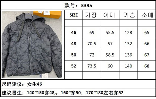 루이비통 모노그램 퀼티드 후디 블루종