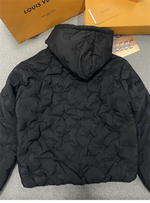 루이비통 모노그램 퀼티드 후디 블루종