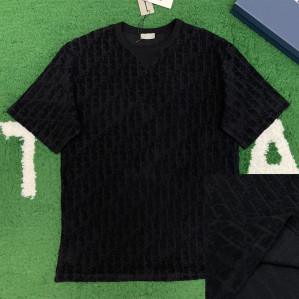 디올 오블리크 톤온톤 자카드 테리 개주얼 핏 반팔 티셔츠”3COLOR”