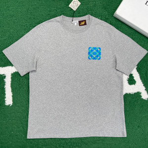 로에베 에너그램 테리 자수 릴렉스 핏 반팔 티셔츠 그레이