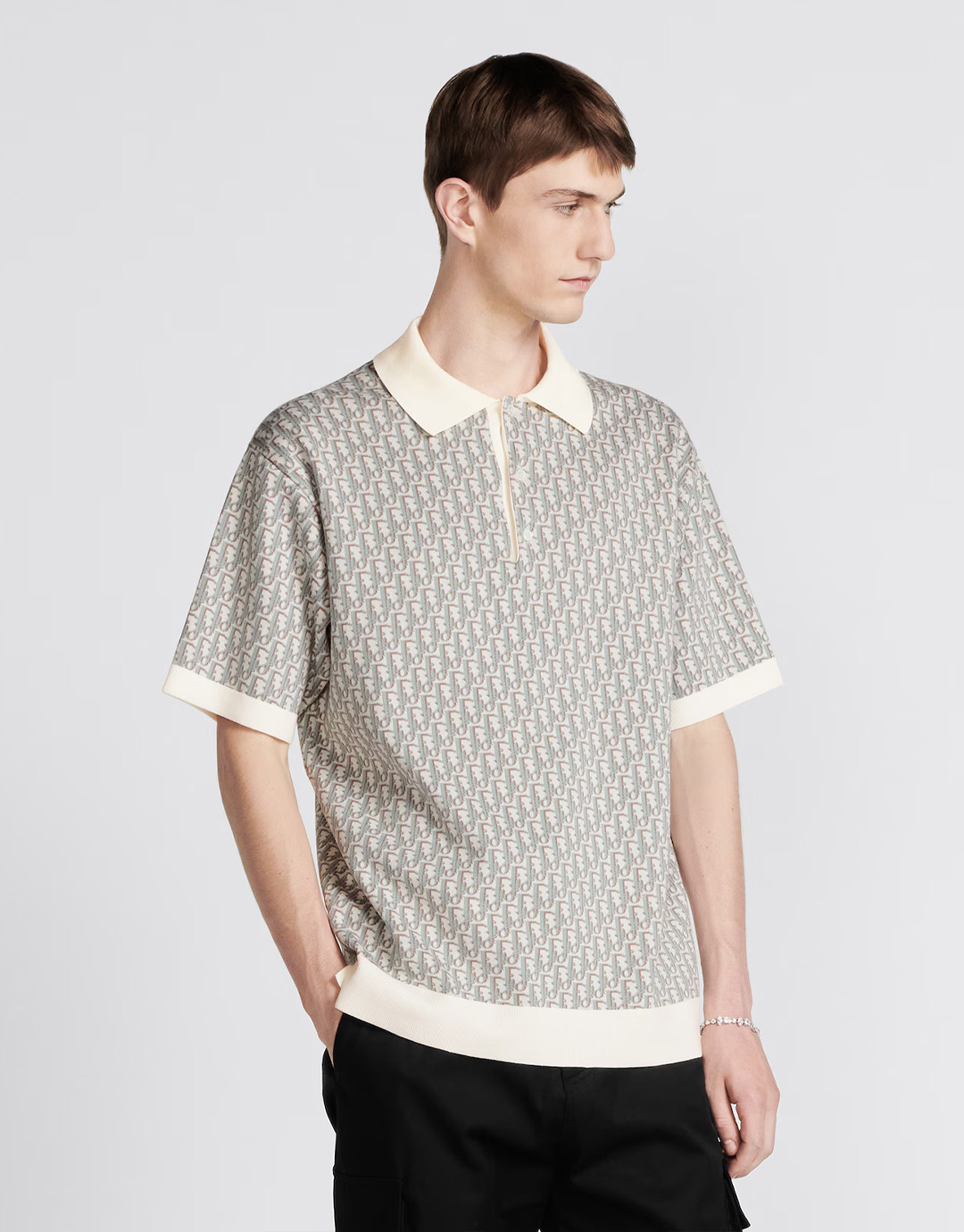 디올 오블리크 자카드 니트 폴로 반팔 티셔츠 “3COLOR”