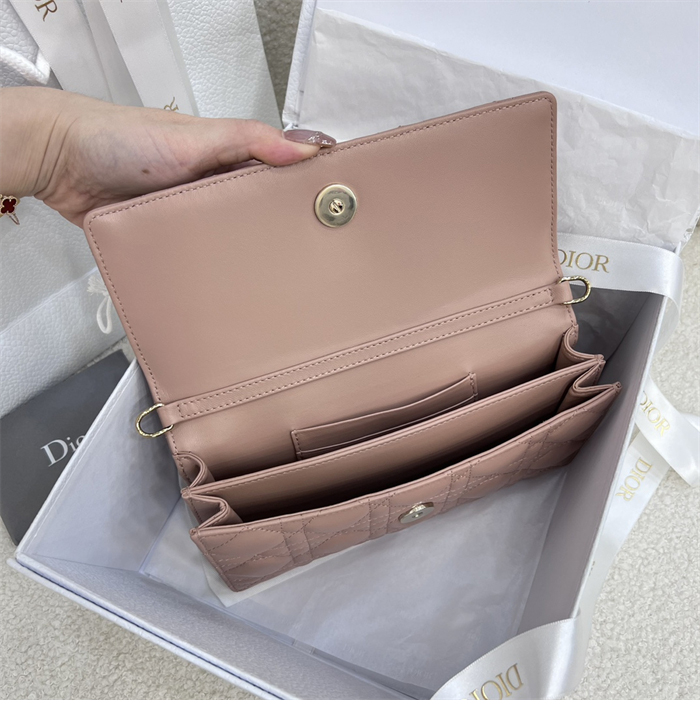 디올 미스 디올 미니 체인백 로제 데 벤츠 까나쥬