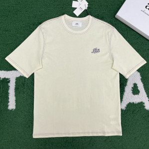 아미 베이지 코튼 시그니처 반팔 티셔츠