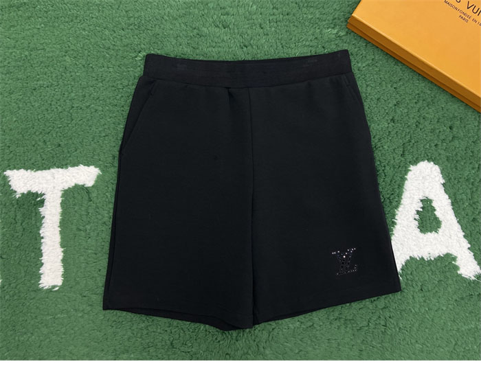루이비통 라인스톤 LV 엠벨리시드 저지 숏 팬츠