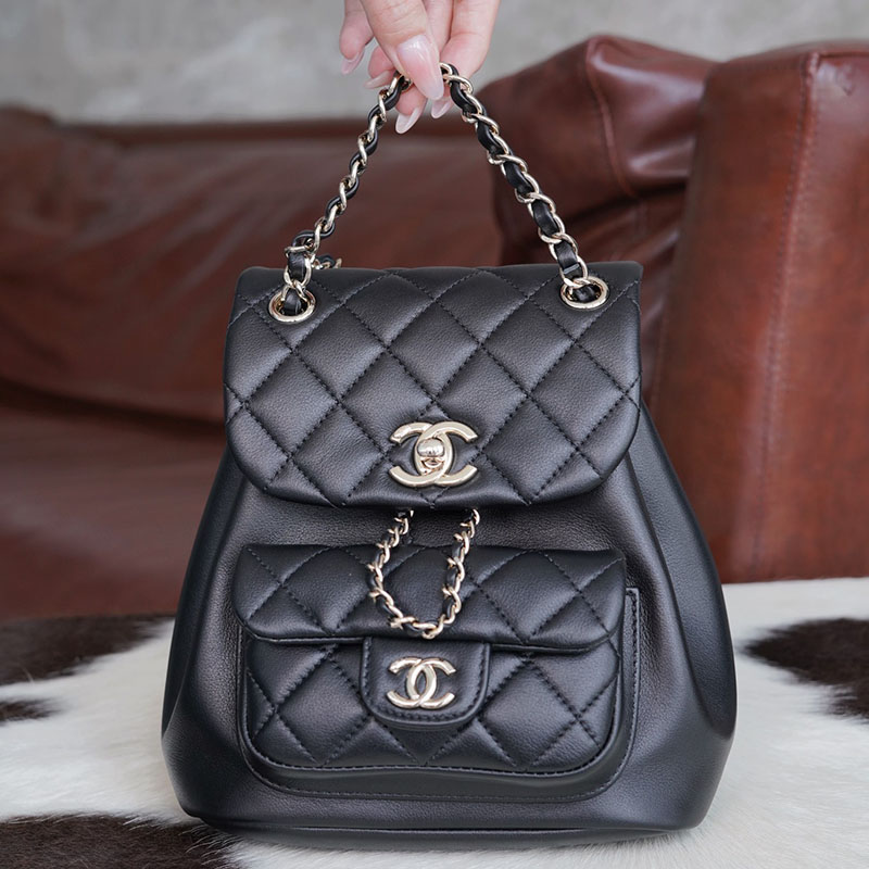 샤넬 24P 듀마 백팩 블랙