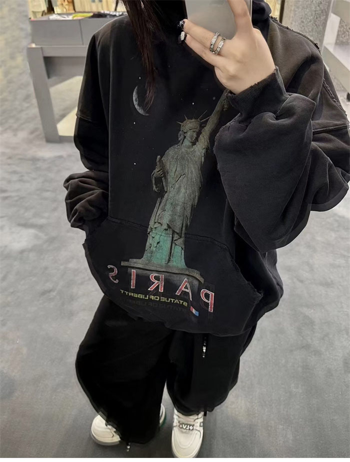 발렌시아가 파리 리버티 오버사이즈 후디