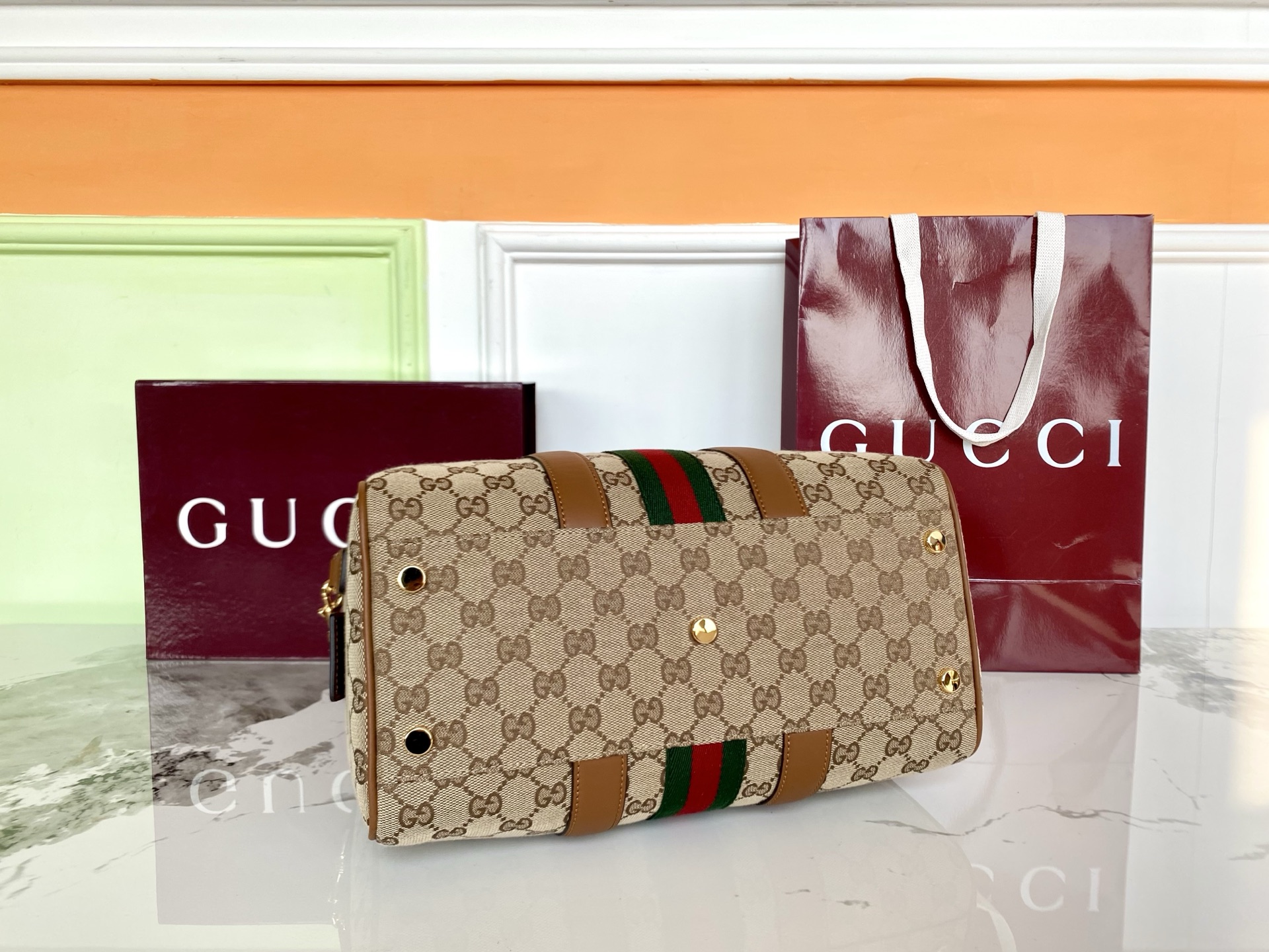 구찌 오피디아 미디움 보스턴백