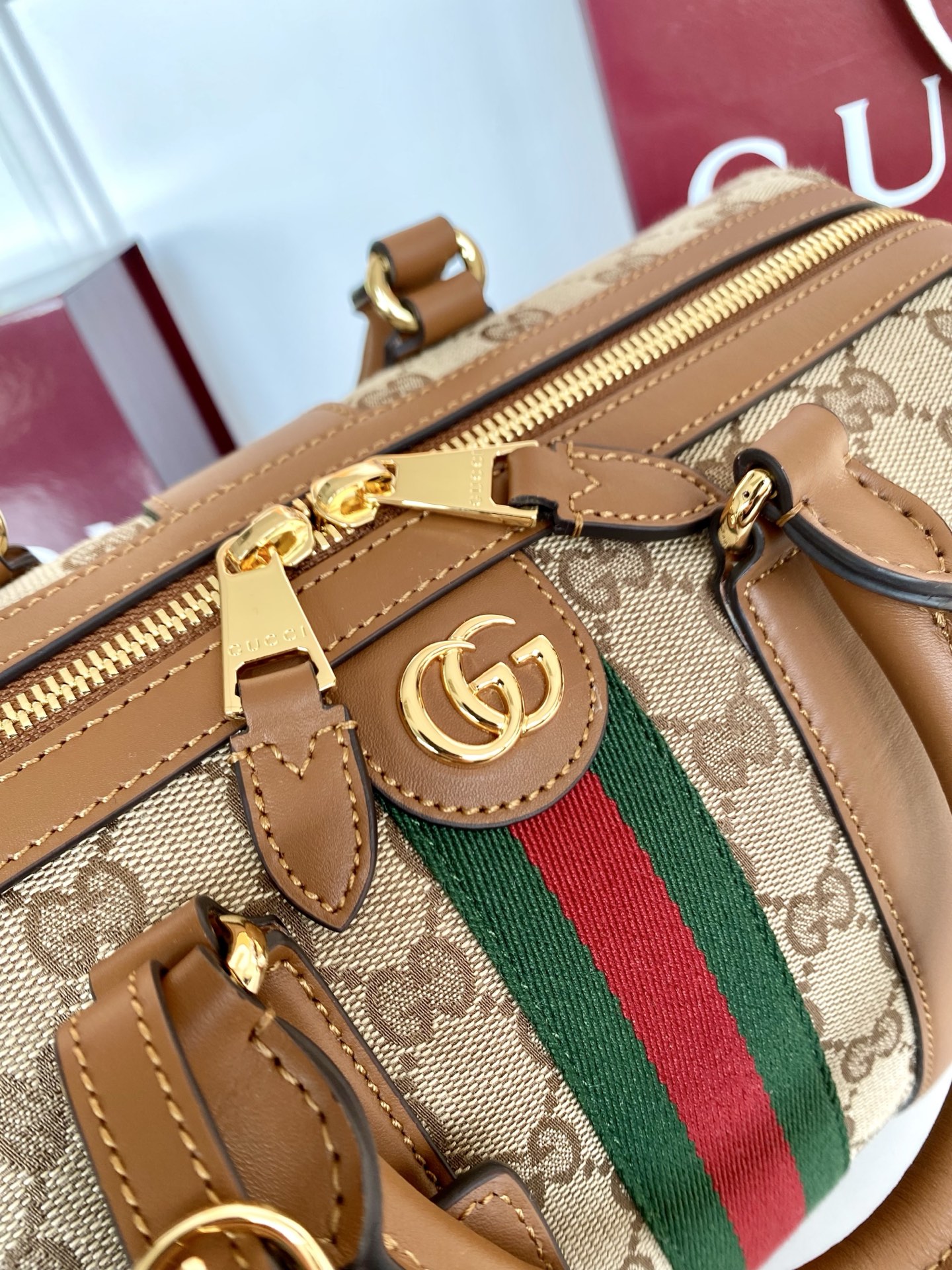 구찌 오피디아 미디움 보스턴백