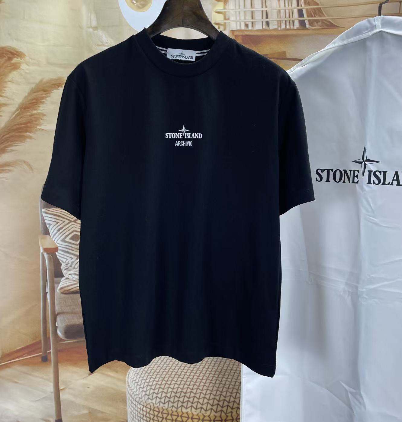 스톤아일랜드 가먼트 다이 포켓 티셔츠