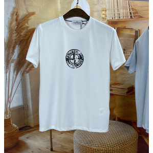 스톤아일랜드 코튼 저지 스템프 로고 티셔츠