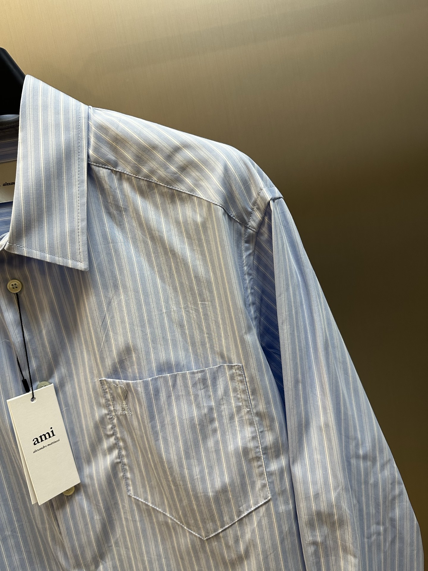 아미 파리스 오버사이즈 스트라이프 셔츠