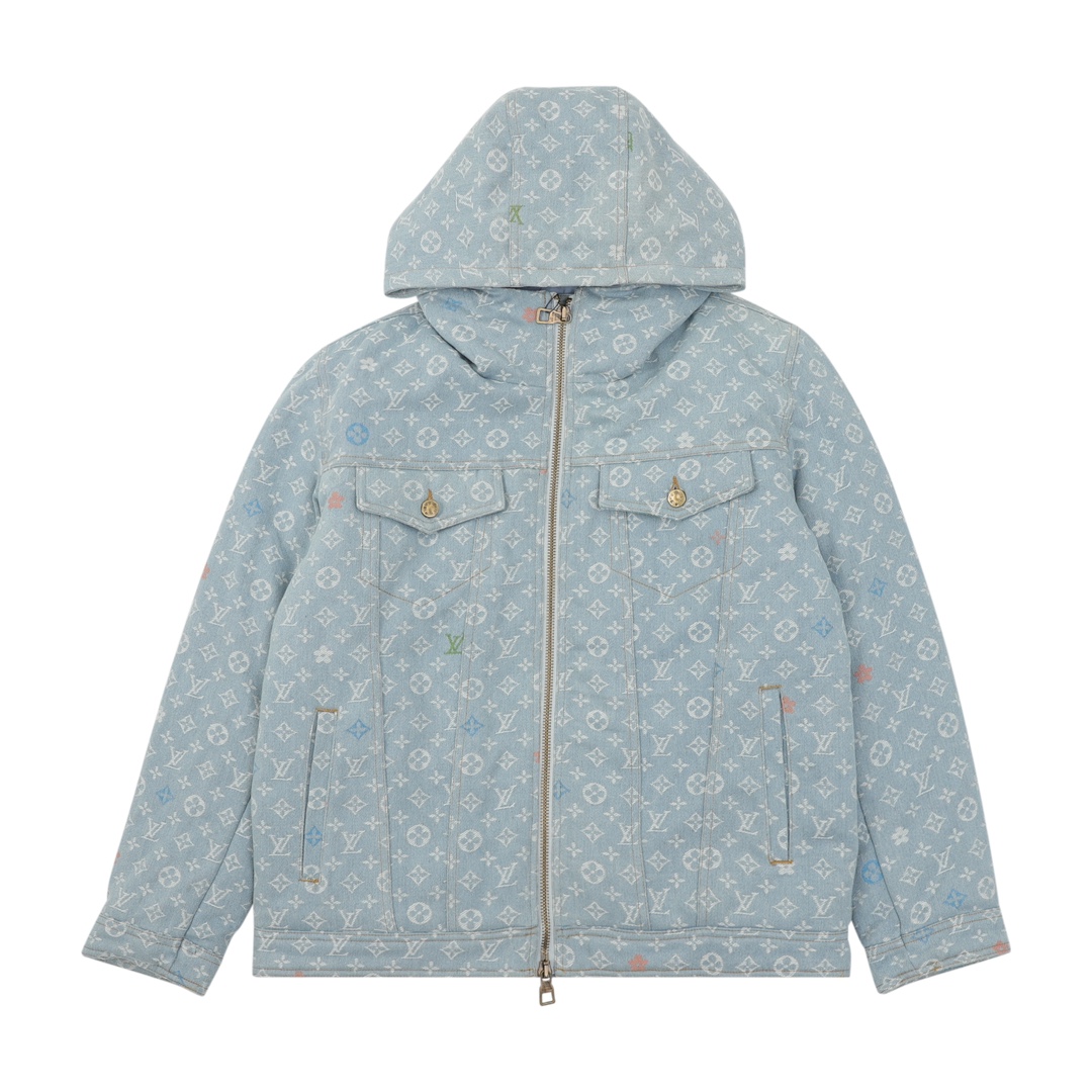 루이비통 모노그램 멀티컬러 데님 후디드 자켓
