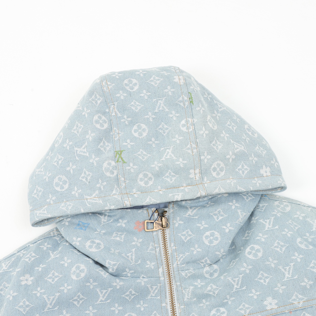 루이비통 모노그램 멀티컬러 데님 후디드 자켓