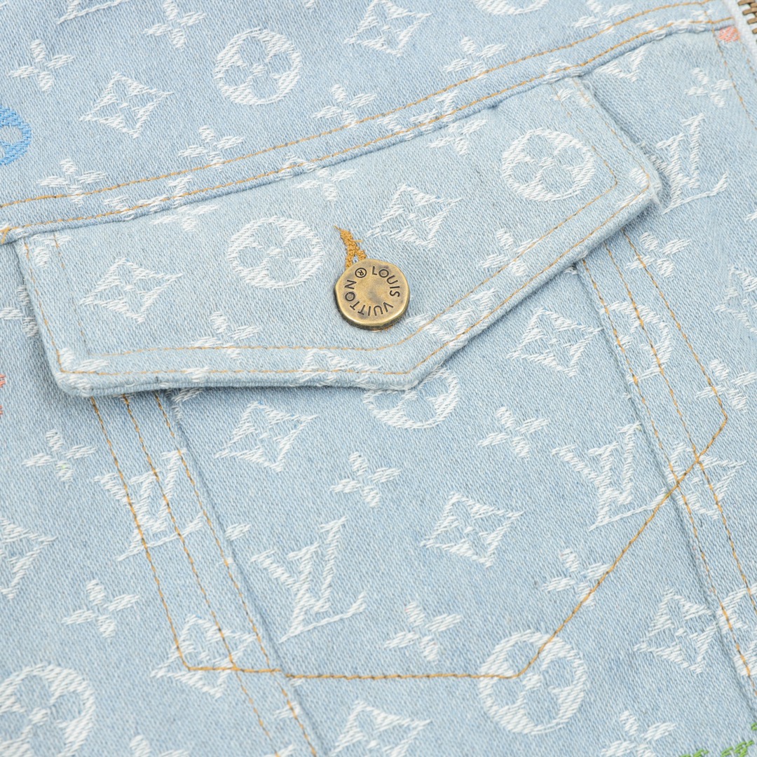 루이비통 모노그램 멀티컬러 데님 후디드 자켓