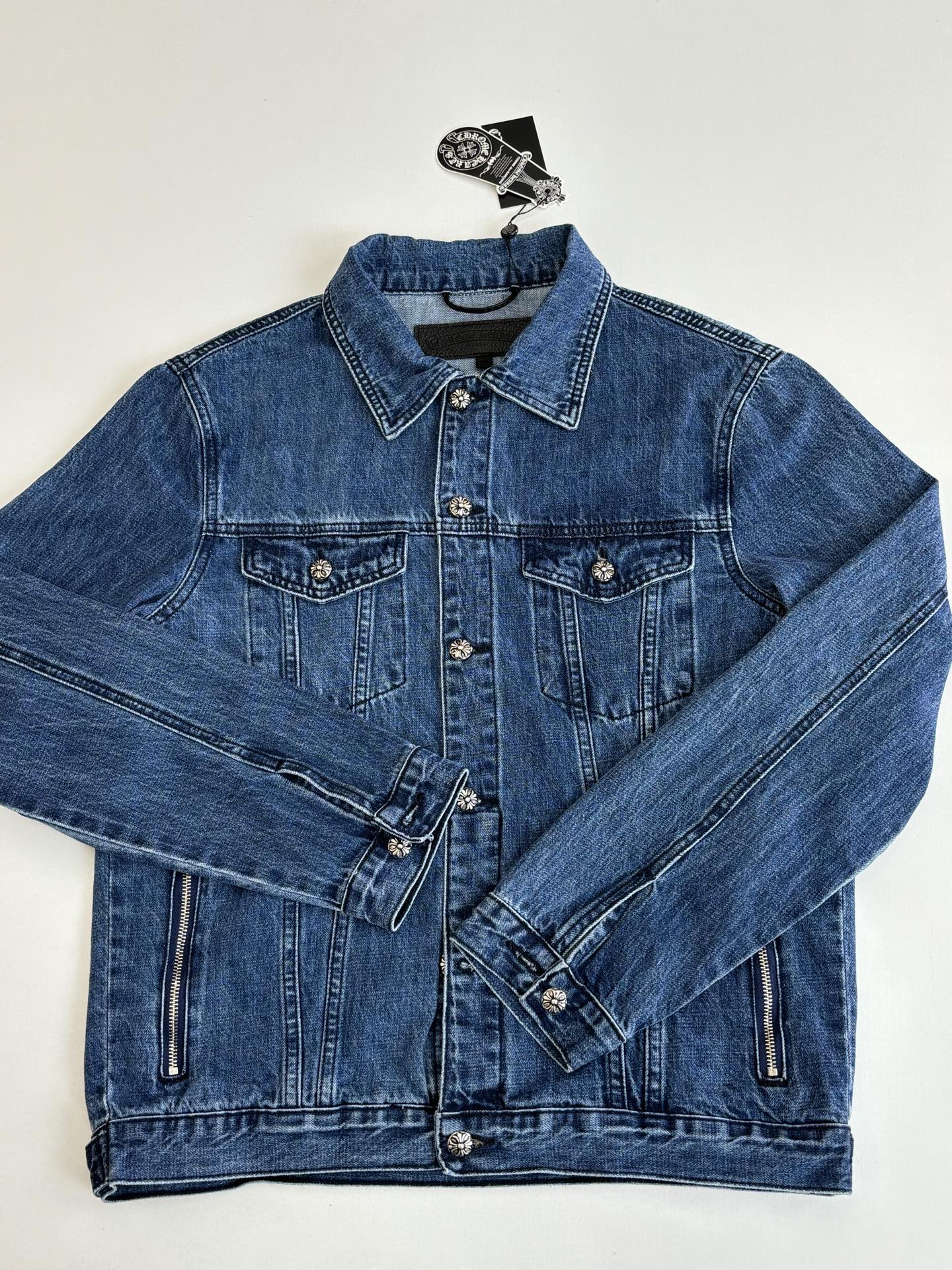 크롬하츠 크로스 버튼 데님 자켓