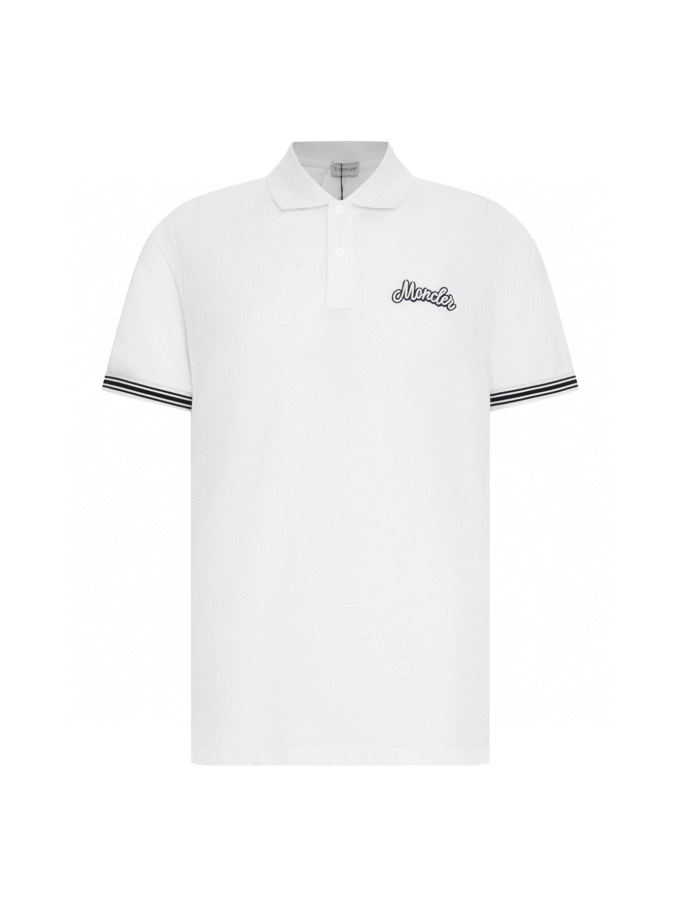 몽클레어 스크립트 로고 피케 셔츠