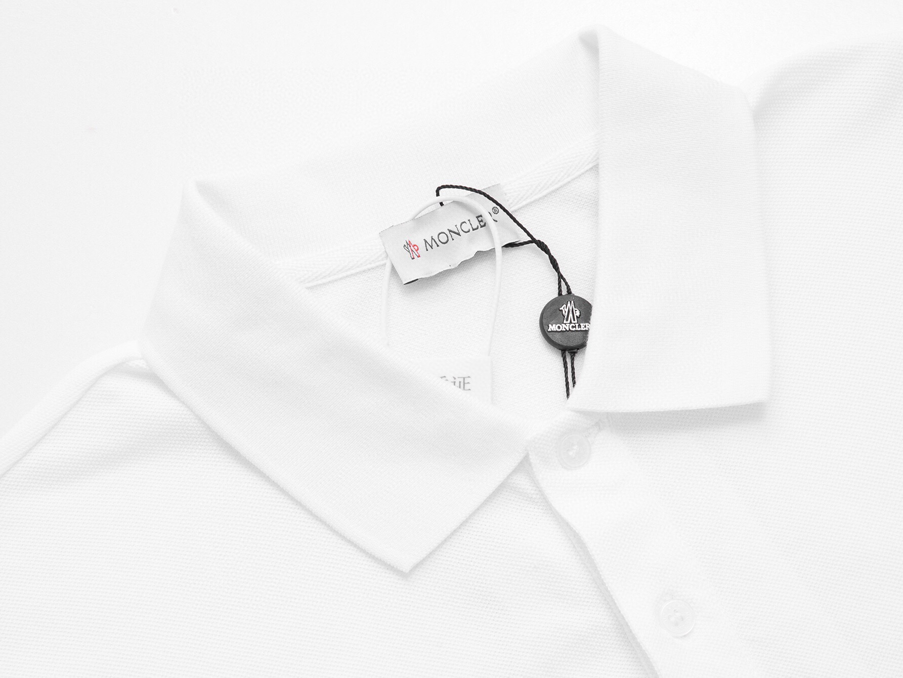 몽클레어 스크립트 로고 피케 셔츠