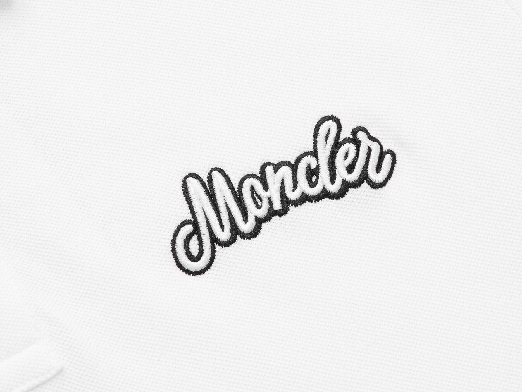 몽클레어 스크립트 로고 피케 셔츠