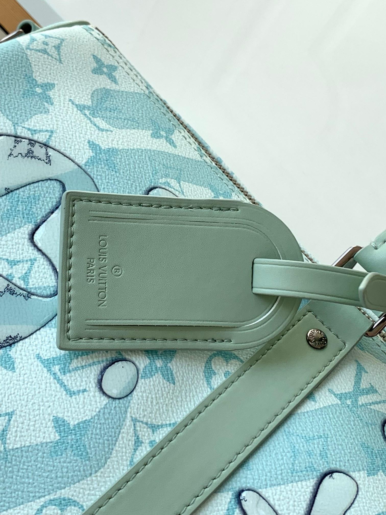 Louis Vuitton Keepall Bandouliere 50 Aqua Garden