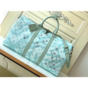 Louis Vuitton Keepall Bandouliere 50 Aqua Garden