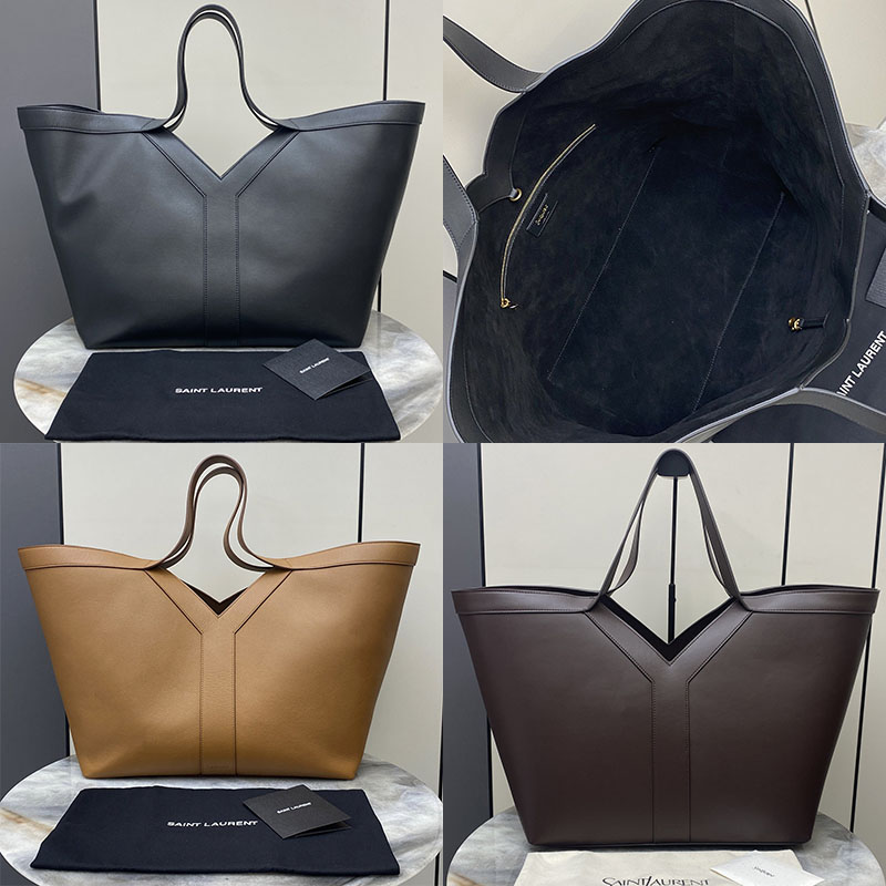 생로랑 레더 Y 토트백