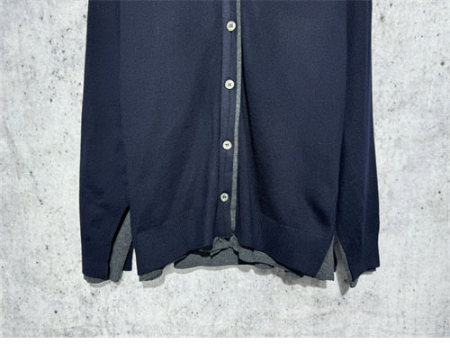 미우미우 체스트 로고 실크 캐시미어 스웨터 가디건