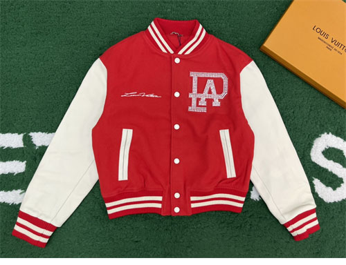 루이비통 x 퍼렐 믹스 레더 바시티 블루종 자켓