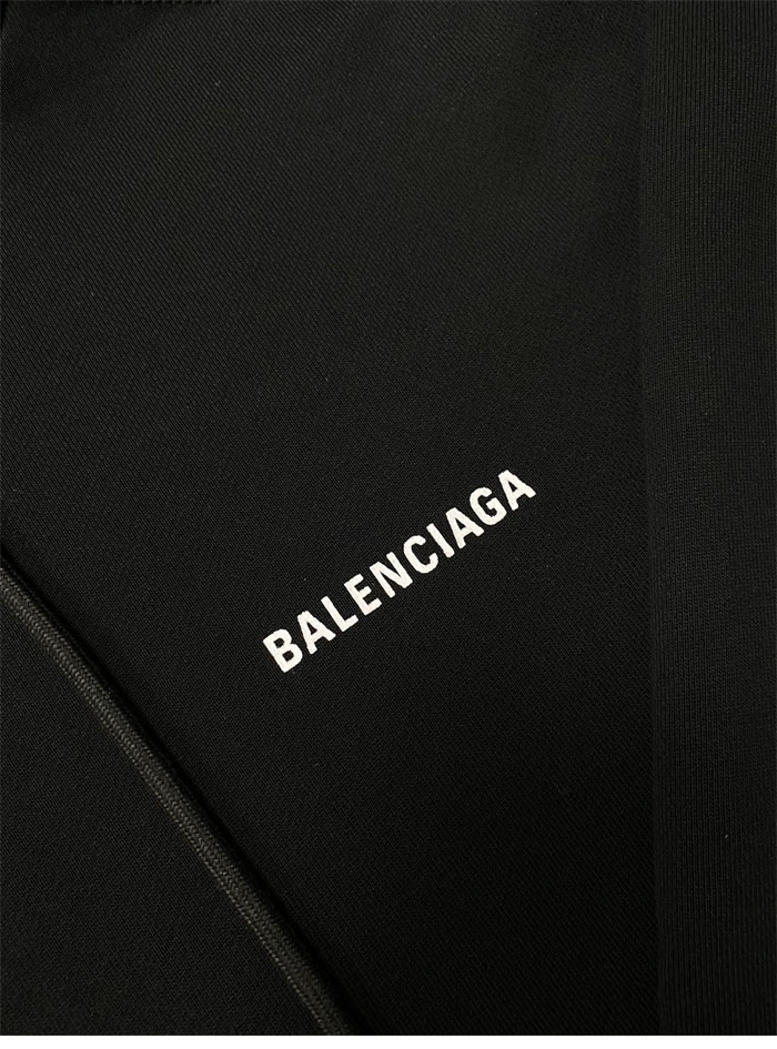 발렌시아가 로고 코튼 후디