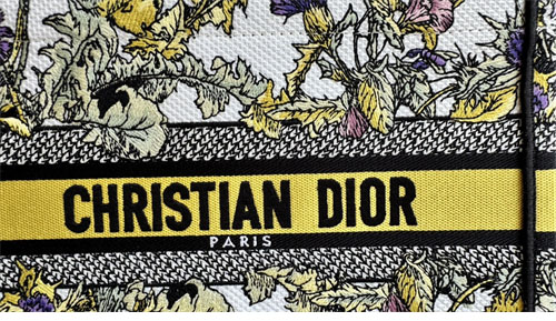 디올 북 토트백 스몰 샤돈 라떼 옐로우 멀티