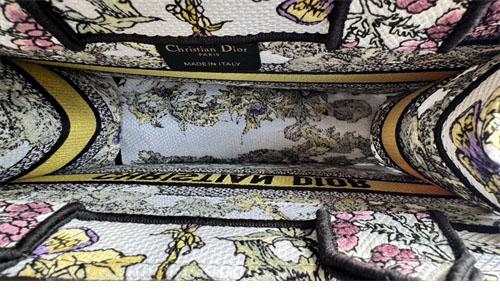 디올 북 토트백 스몰 샤돈 라떼 옐로우 멀티