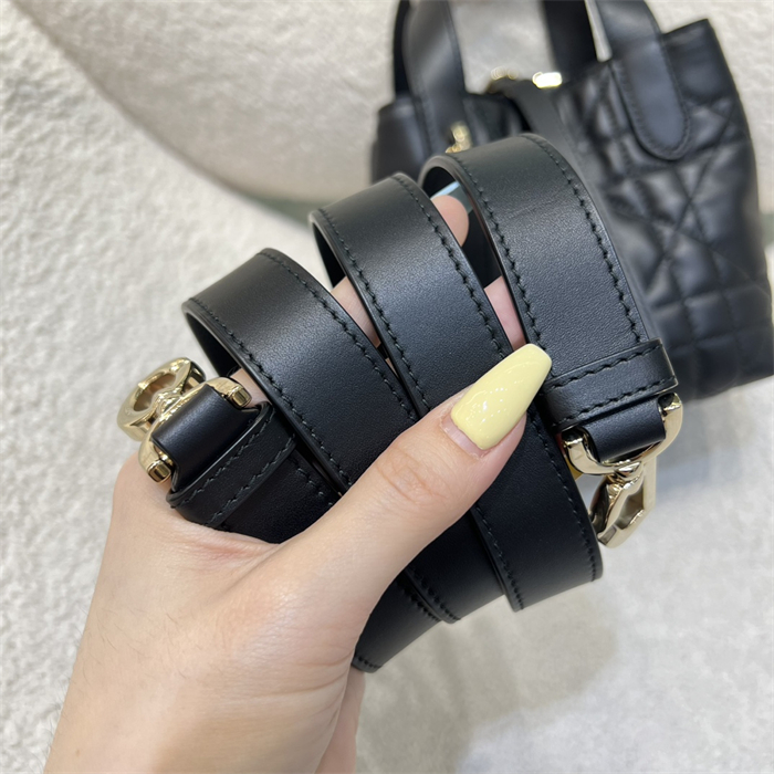 디올 뚜주흐 버티컬 나노 토트백 블랙 매크로까나쥬