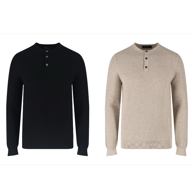 로로피아나 Umi 리브 니트 코튼 스웨터