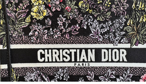 디올 북 토트백 스몰 밀레피오리 유니콘 블랙 멀티