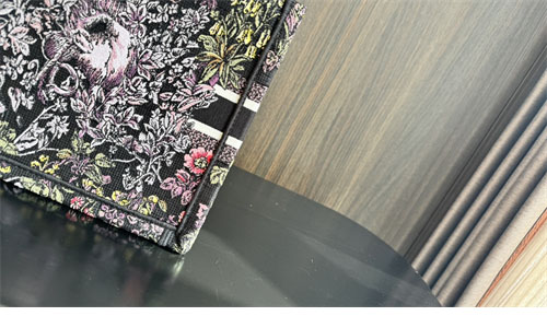 디올 북 토트백 스몰 밀레피오리 유니콘 블랙 멀티