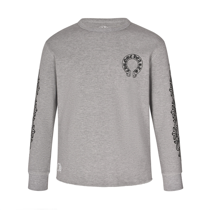 크롬하츠 홀스슈 플로럴 슬리브 와플 써멀 티셔츠